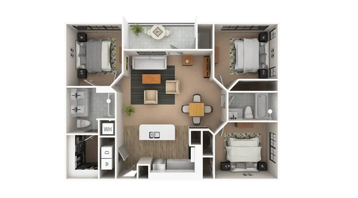 3B - 1234 sqft