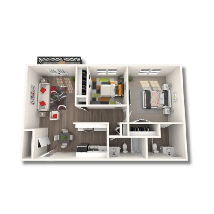 2BX - 1,000 SQ.FT