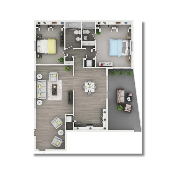 2B - 1,200 SQ.FT