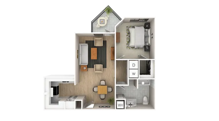 1CX - 751 sqft