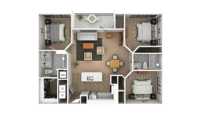 3BX - 1234 sqft