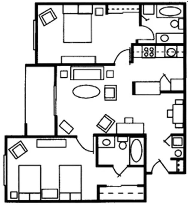2 Bed 2 Bath