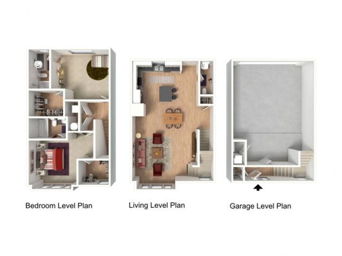 floorplan for 2 bedroom townhome