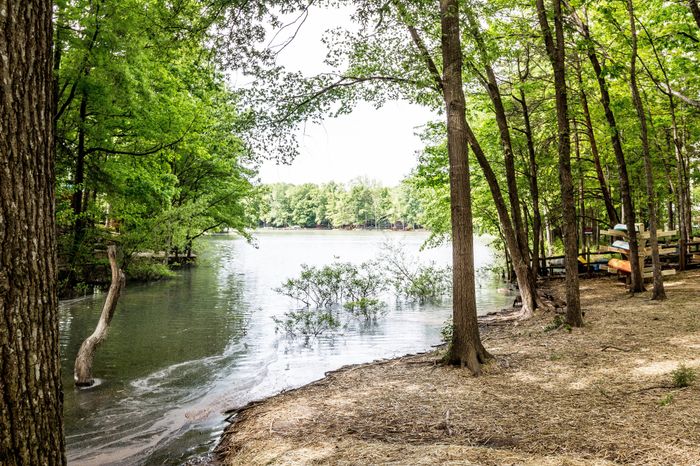 Beautiful Lake Norman along the side of this apartment building.