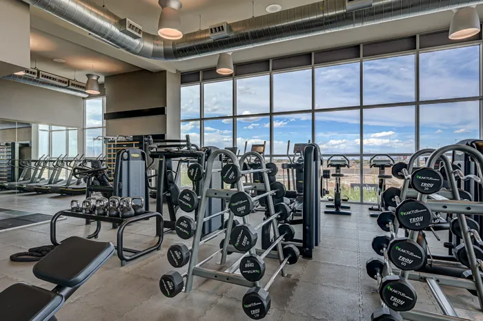 Gym with weights