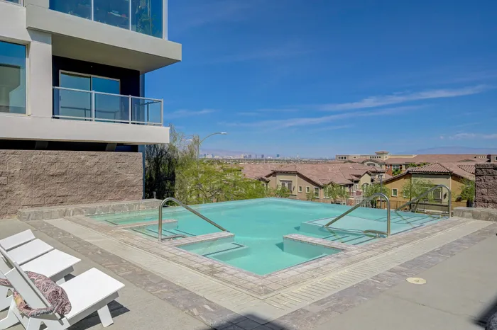 Infinity pool overlooking the strip