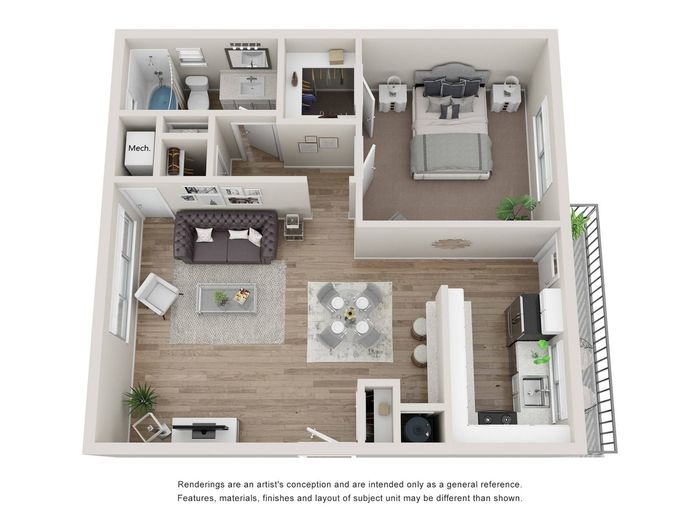 1x1 Floor Plan