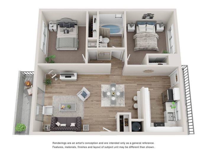 2x1 Floor Plan