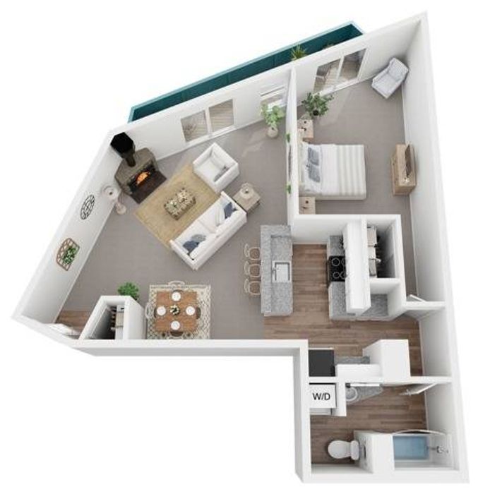 One Bedroom Floorplan