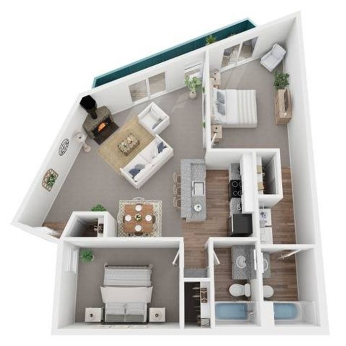 Two Bedroom Floorplan