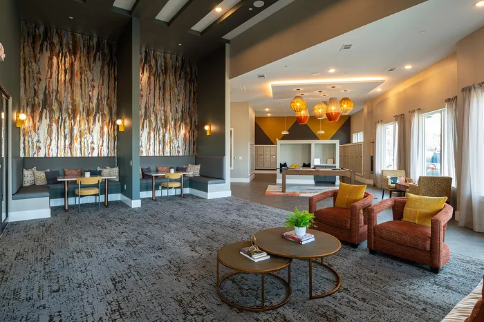Modern Clubhouse Lounge at Lakeview at Westpark
