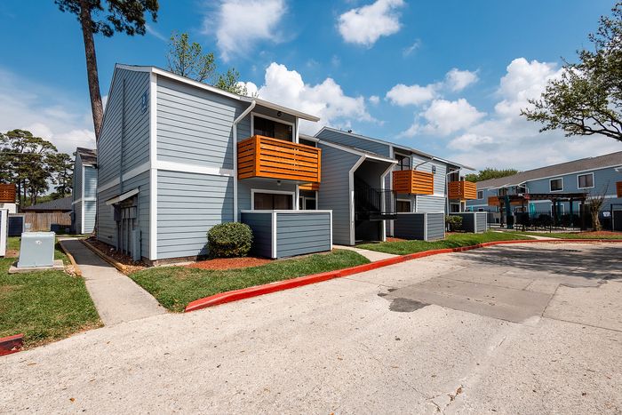 Exterior view of fitness center building at Waterchase Apartments in Humble, TX