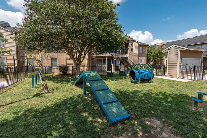 Pet park at Green Meadows Apartments in Houston, TX