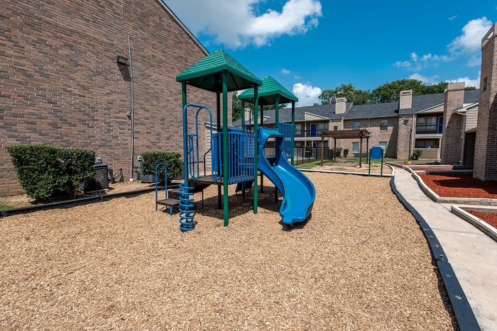 Community playground at Green Meadows Apartments in Houston, TX
