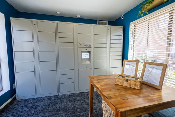 Electronic Package Locker in Mail Room