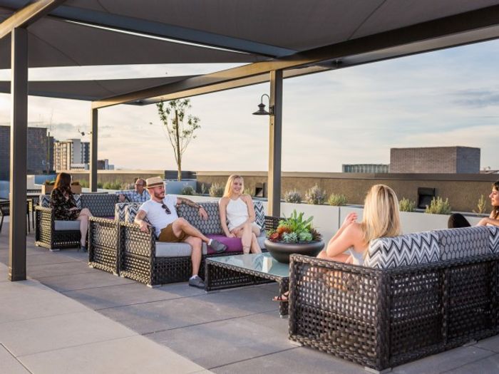 Rooftop Lounge With Spectacular Downtown Phoenix Views At iLuminate Apartments