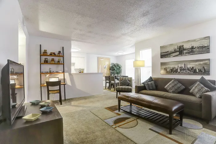 living area arbor creek apartments fireplace