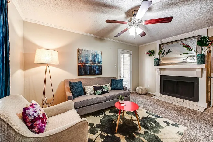 emberwood apartments dining area fireplace