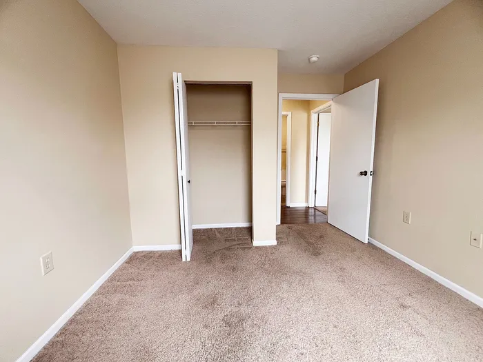 apartment bedroom with closet