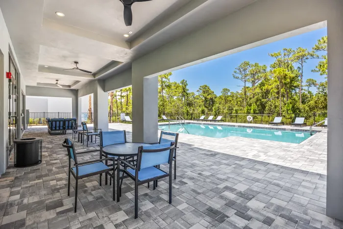 Covered Pool Deck Area