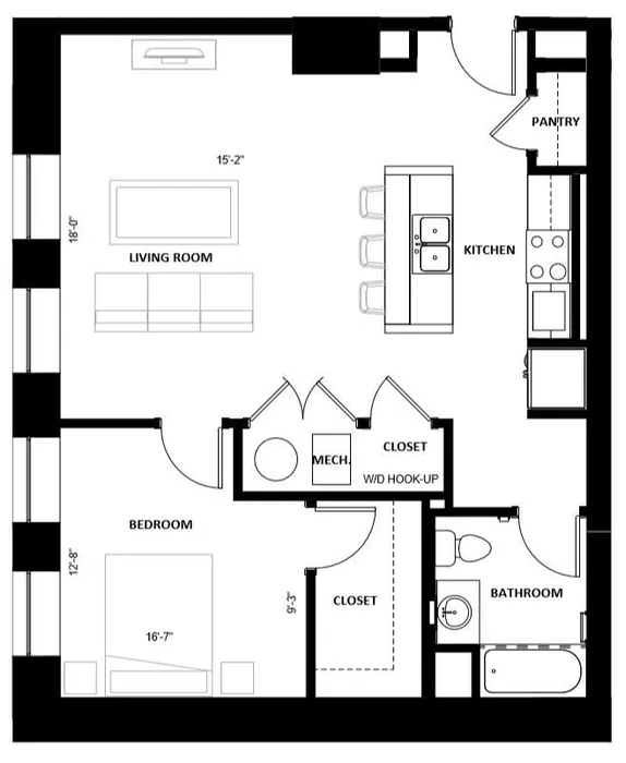 Lawrence Senior - Apartment Floorplan