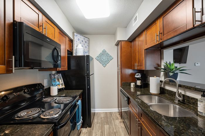 Lakeside at Campeche 2 bed 2 bath kitchenigroom and guest bathroom
