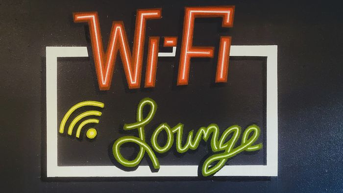 The Park on Forum - Wi-Fi Lounge Sign