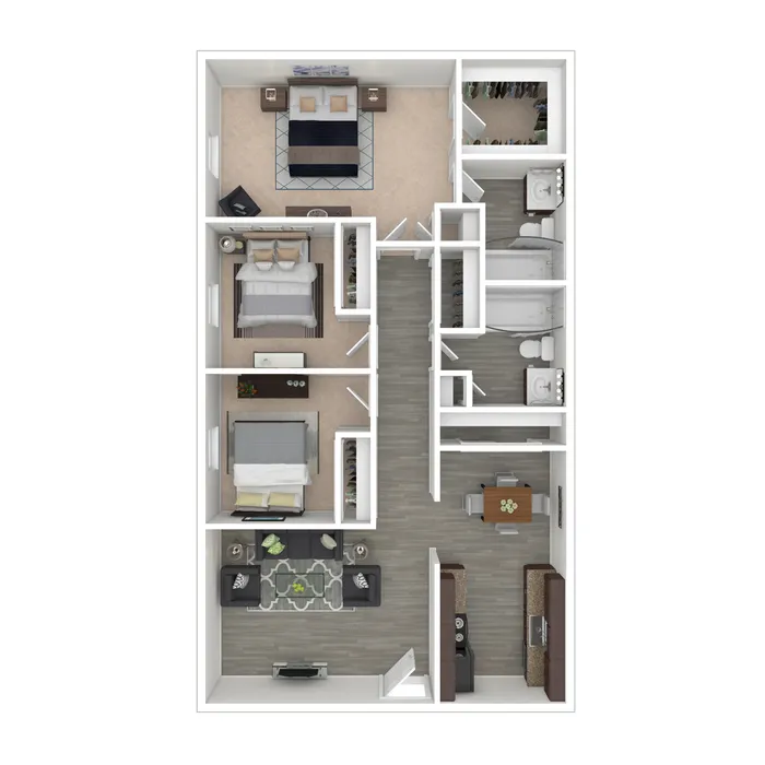 2500 Place - Three Bedroom Layout
