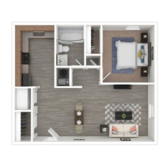 Clear Stone Place - One-Bedroom Floorplan