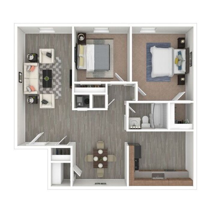 Clear Stone Place - Two-Bedroom Floorplan