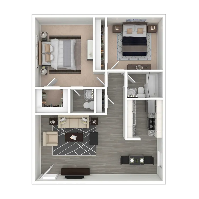 Blue Valley Flats - Two-Bedroom Floorplan