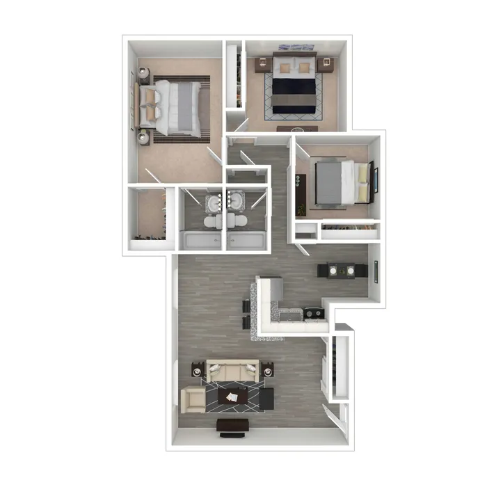 Blue Valley Flats - Two-Bedroom Floorplan