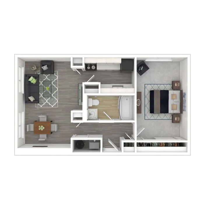 Cityside - One-Bedroom Floorplan