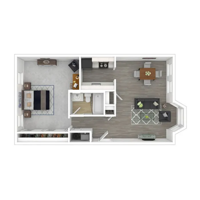 Cityside - One-Bedroom Floorplan