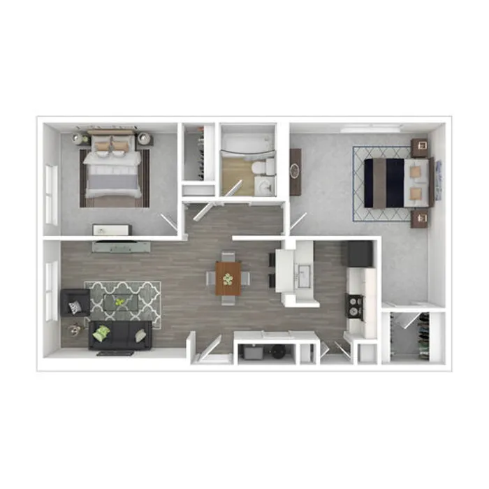 Cityside - Two-Bedroom Floorplan