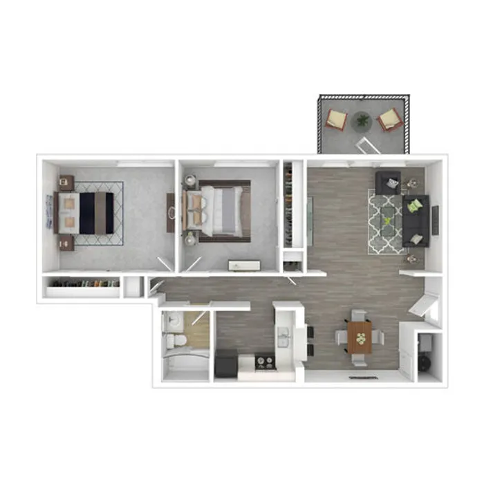 Cityside - Two-Bedroom Floorplan