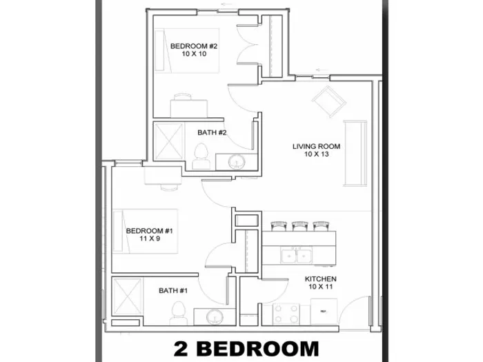 2 Bedroom x 2 Bathroom