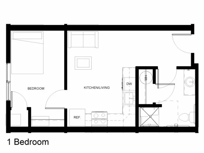 1 Bedroom x 1 Bathroom
