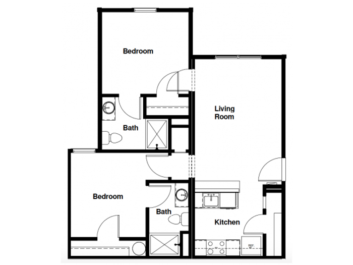 2 Bedroom x 2 Bathroom