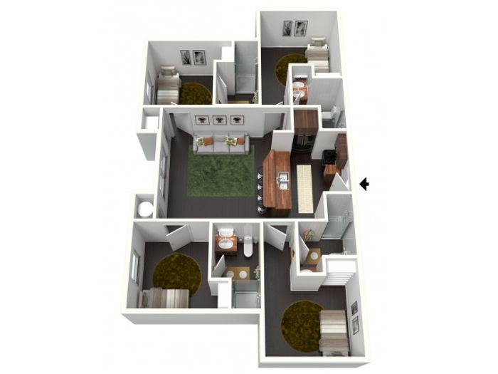 4 Bed x 4 Bath Private