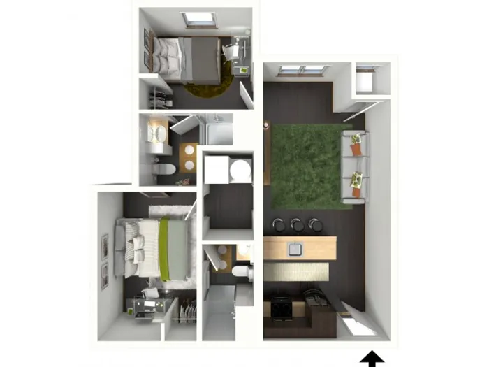 2 Bedroom x 2 Bathroom