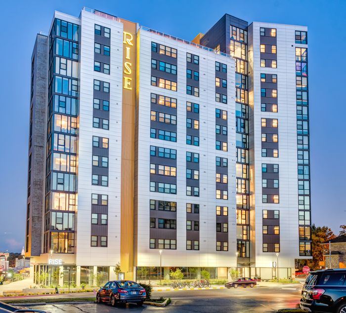 exterior, apartments, west lafayette, indiana, purdue, high rise