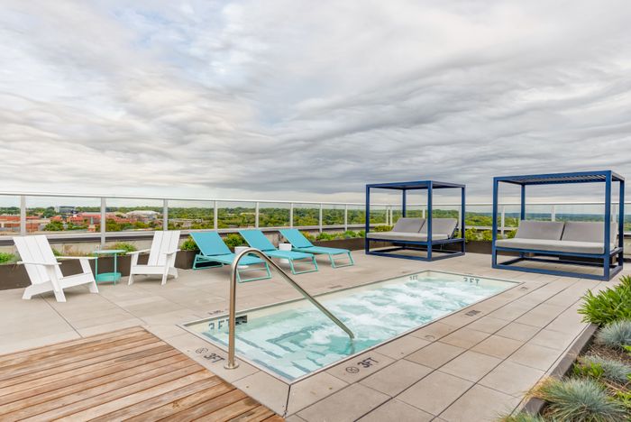 rooftop pool, outdoor amenities, hot tub, cabana