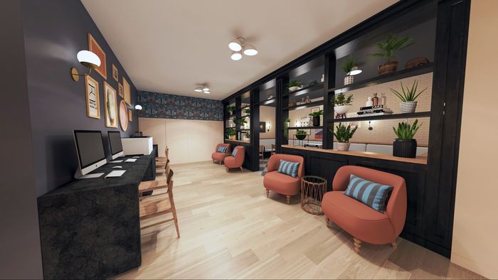 study spaces, apartments, students