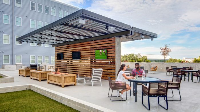 Outdoor Lounge and seating area, grilling station, flat screen TV, roof deck