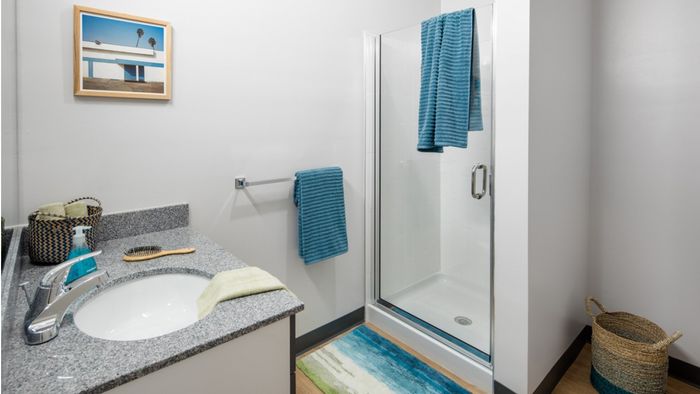 Large, luxury, glass shower, Athens