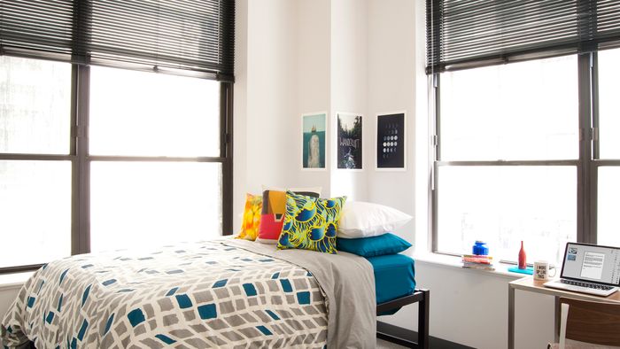 Spacious College Bedrooms, full size mattress