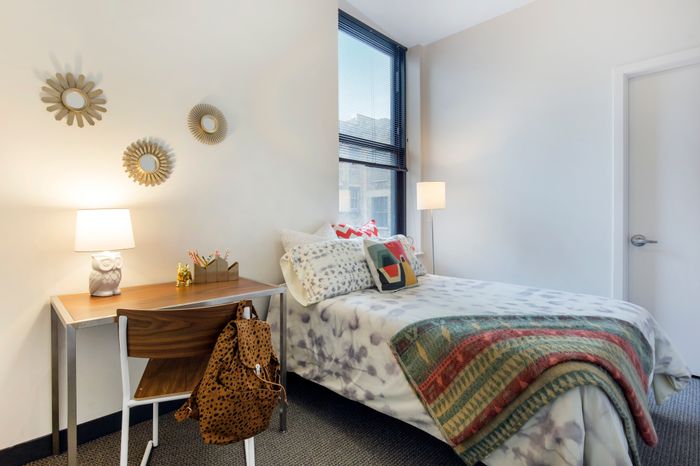 bedroom, fully-furnished, desk, chair, window, door, apartment