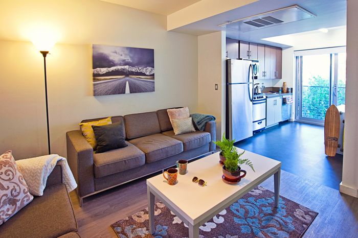 Furnished with Flatscreen TV, Sofa, Couch, Coffee Table, studio