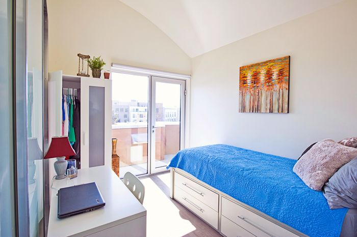 Spacious College Bedrooms, furnished with bed, desk, and chair, study, full size mattress